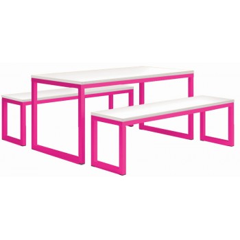 Cube Canteen Table and Bench Set