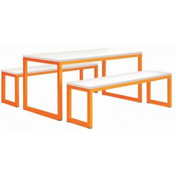 Cube Canteen Table and Bench Set