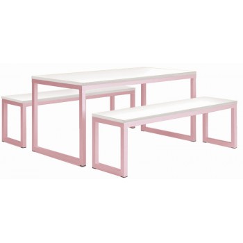 Cube Canteen Table and Bench Set