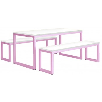 Standard Dining Table and Bench Set