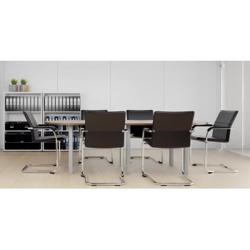 Echo Leather Cantilever Visitor Chair