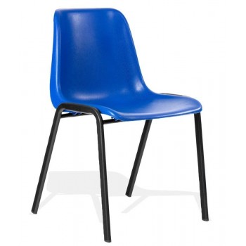 Polly Blue Polypropylene Stacking Chair