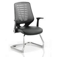Relay Leather Cantilever Visitor Chair