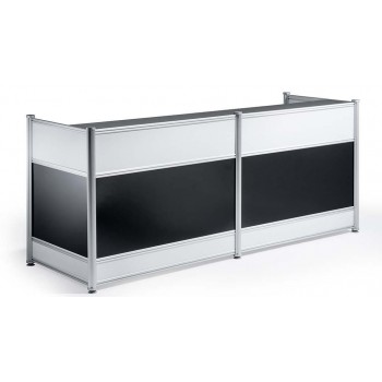 Gloss Black and White Reception Desk
