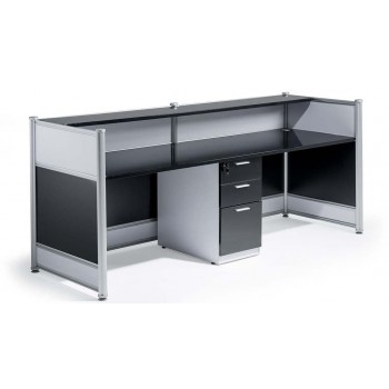 Gloss Black and White Reception Desk