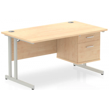 Impulse Cantilever Office Desk with Drawers