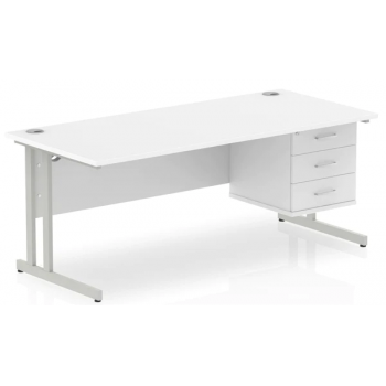 Impulse Cantilever Office Desk with Drawers