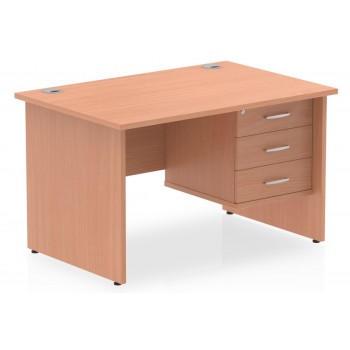 Impulse Panel End Office Desks with Drawers