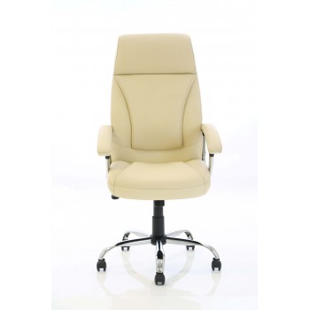 Penza Cream Leather Office Chair