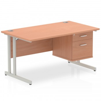 Impulse Cantilever Office Desk with Drawers