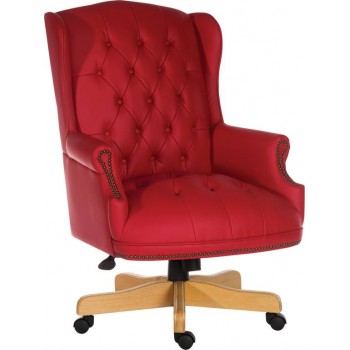 Chairman Rouge Leather Executive Chair