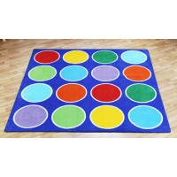Rainbow Circle Placement Classroom Carpet