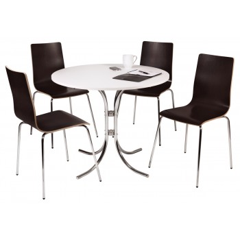 Loft Round Meeting Table And Chairs Set, Round Conference Table And Chairs