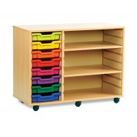 Shallow Tray Storage Units With Adjustable Shelves