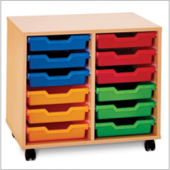 Pop Mobile 12 Shallow Tray Storage Unit