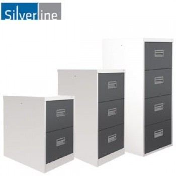 Silverline Two Tone Midi Filing Cabinets