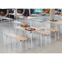 Fast Fold Rectangular Table, Bench and Trolley Set
