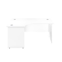 Panel Plus White Corner Office Desk