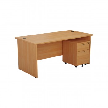 Panel Rectangular Desk and Pedestal Bundle