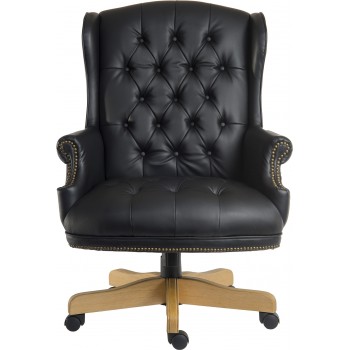 Chairman Noir Leather Executive Chair