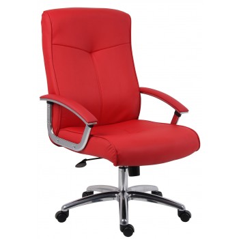 Hoxton Red Leather Office Chair