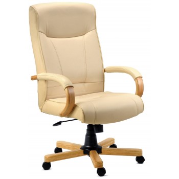 Knightsbridge Cream Leather Executive Chair