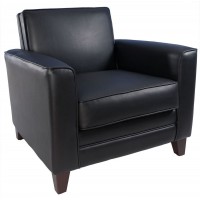 Newport Leather Reception Armchair