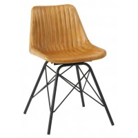 Marco Light Tan Leather Side Chair
