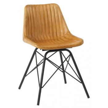 Marco Light Tan Leather Side Chair Marco Light Tan Leather Side Chair