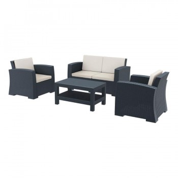 Monaco 4 Piece Outdoor Patio Sofa Set